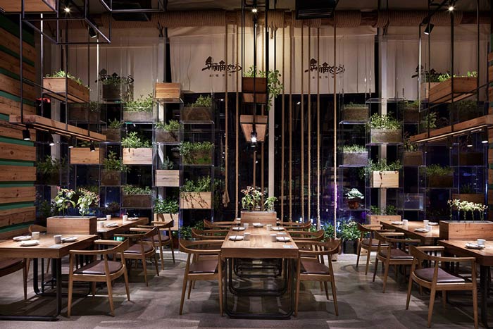 合肥店面裝修-原生態(tài)特色餐廳裝修設計案例賞析
